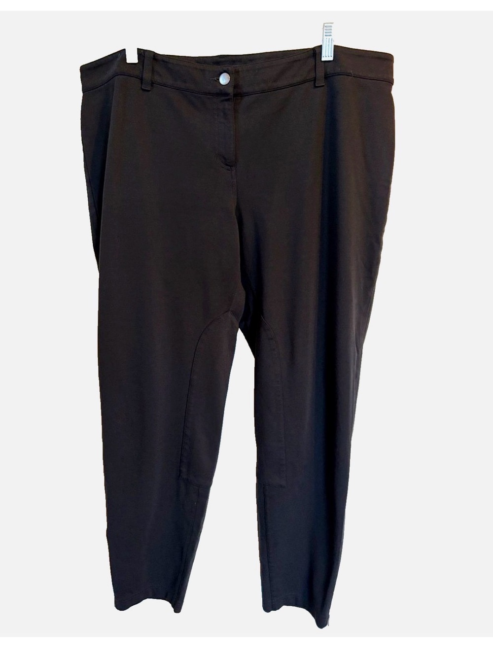 Eileen Fisher XL Black Ponte Knit Ankle Pants Zip Hem Travel Career